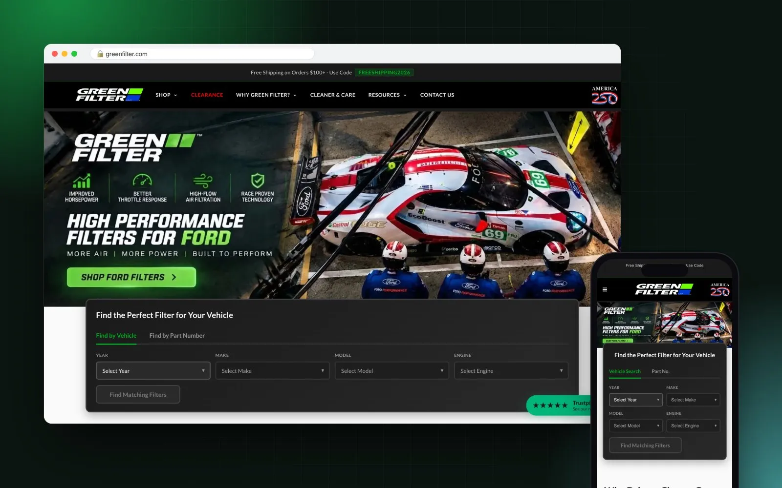 Vehicle-Fitment Search & Catalog for Green Filter USA