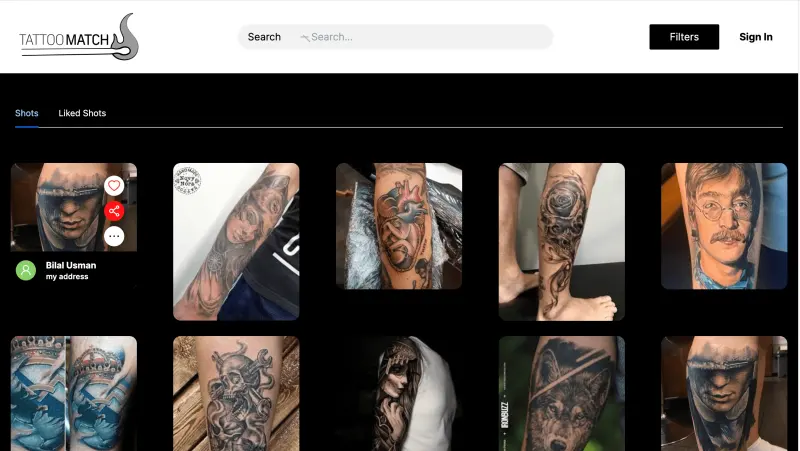 TattooMatch: Real-time marketplace